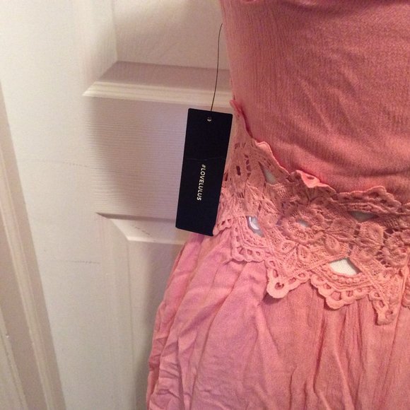 Lulu's Pink Lace Trim Dress - Picture 11 of 13